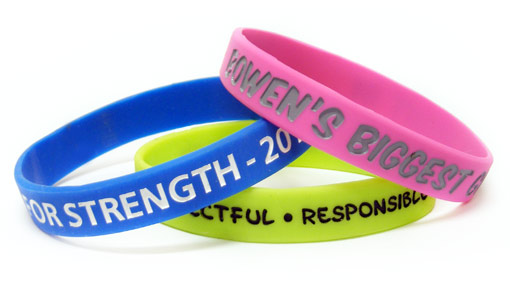 Ink Infill Silicone Wristbands