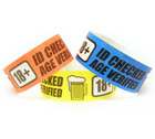 Age Verified Over 18 Wristbands