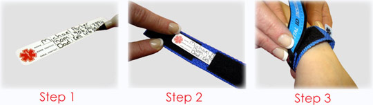 How to use the Medical Alert ID Wristband