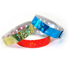 Plastic Glitter Holographic Wristbands