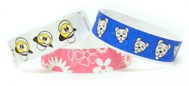 Tyvek Wristbands - 19mm Patterned